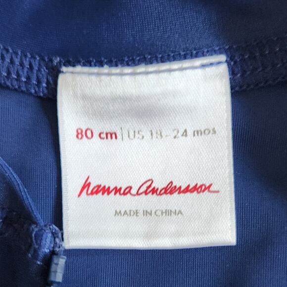 Hanna Andersson Navy Sunblock Swimmy Rash Guard Suit Size 18-24 Months | 80 cm - Picture 6 of 8